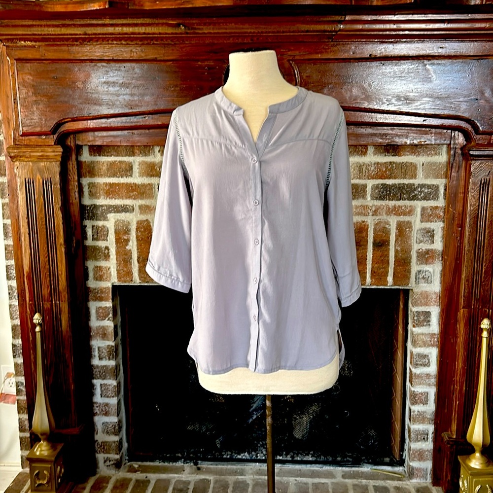 Grey button front top size XS/S new